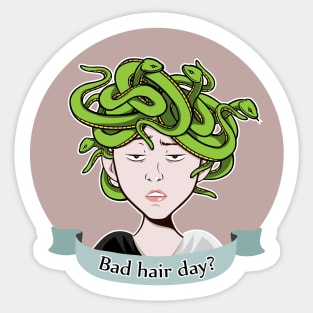 Bad Hair Day Medusa Sticker